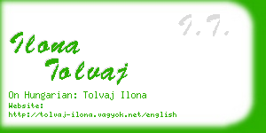 ilona tolvaj business card